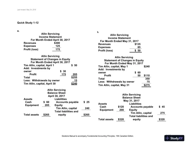 Fundamental Accounting Principles, Volume 1 15th Canadian Edition Solution Manual - Page 12 preview image