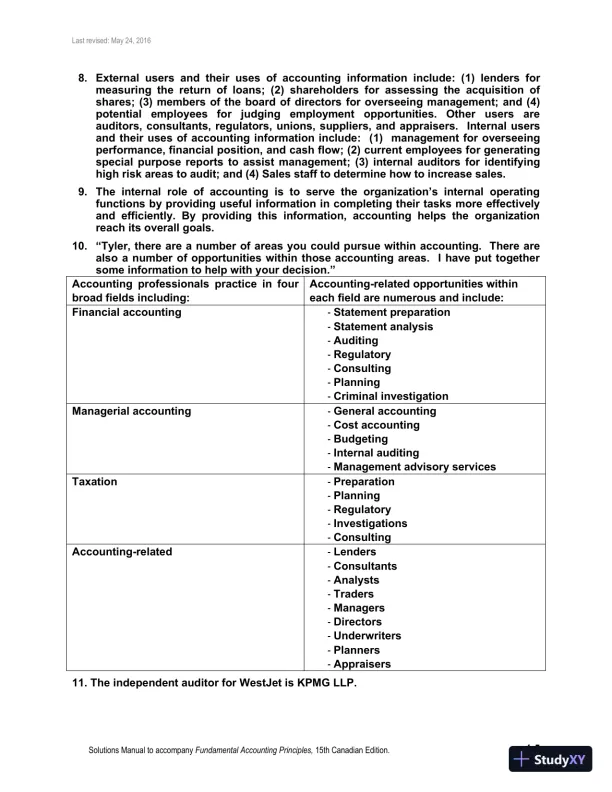 Fundamental Accounting Principles, Volume 1 15th Canadian Edition Solution Manual - Page 6 preview image