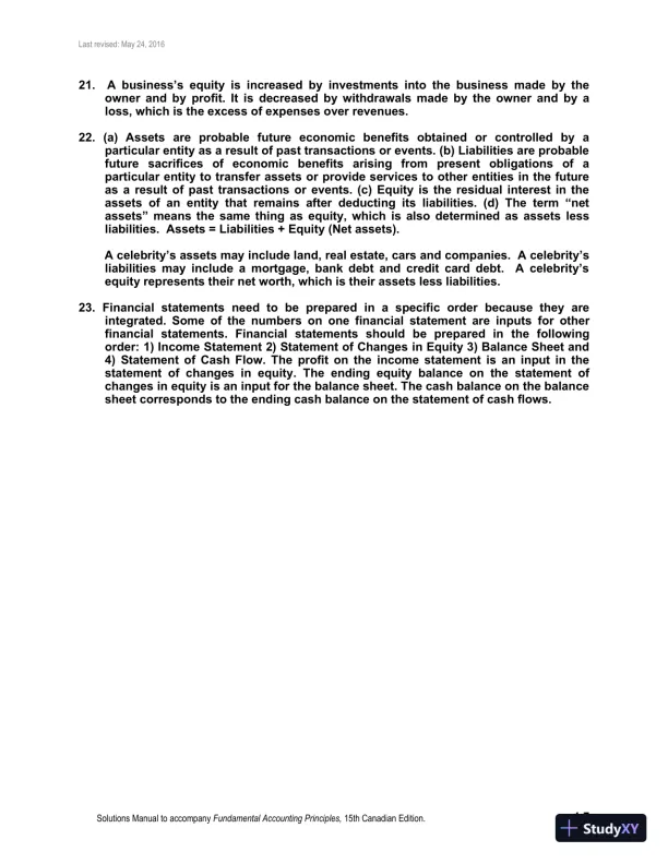 Fundamental Accounting Principles, Volume 1 15th Canadian Edition Solution Manual - Page 8 preview image