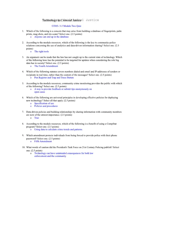 3-3 Module Three Quiz - Page 1 preview image