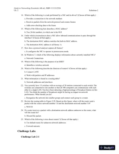 Guide To Networking Essentials, 7th Edition Solution Manual - Page 8 preview image
