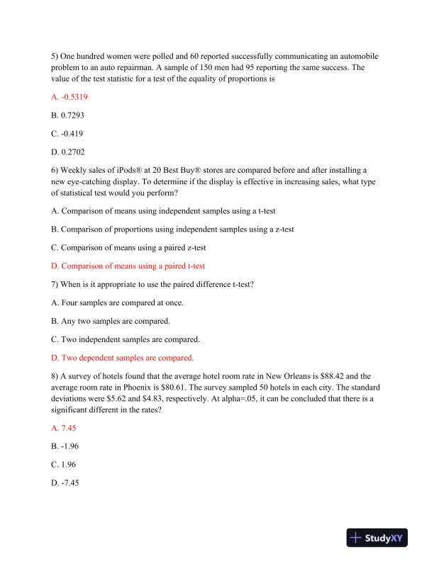 Ashford RES342 Comprehensive Statistical Analysis: Hypothesis Testing, Regression, ANOVA, and Time Series - Page 3 preview image