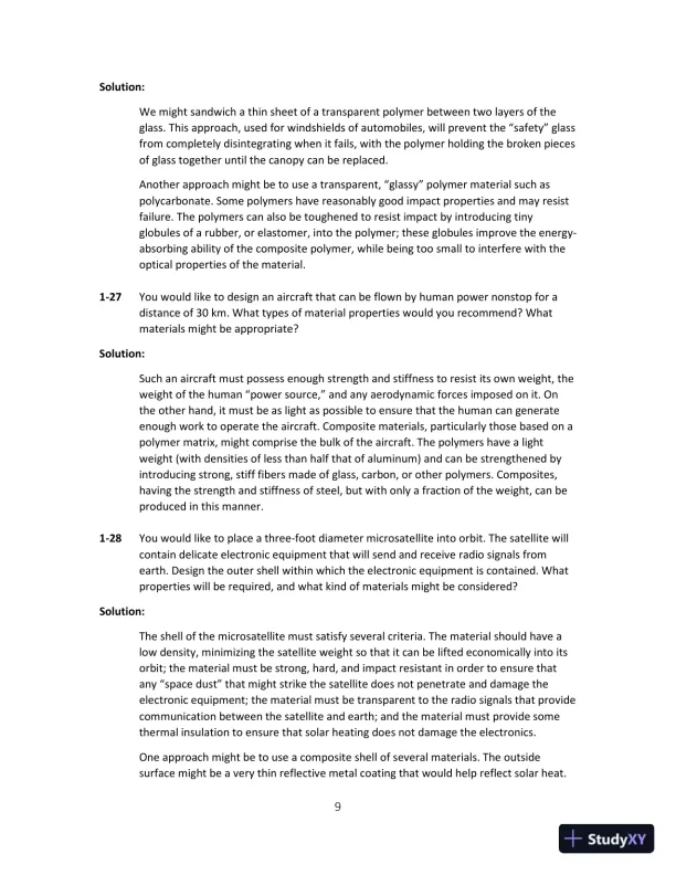 Solution Manual for Science and Engineering of Materials, SI Edition, 7th Edition - Page 10 preview image