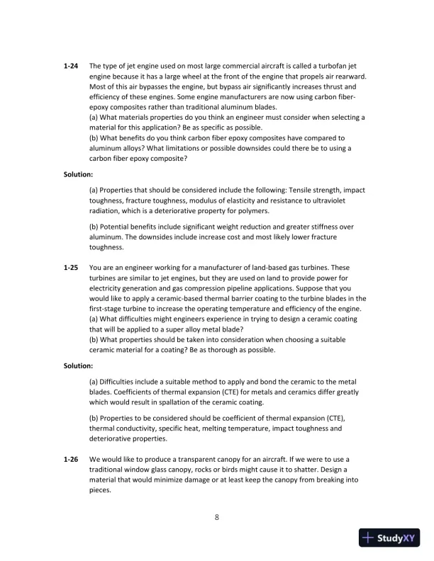 Solution Manual for Science and Engineering of Materials, SI Edition, 7th Edition - Page 9 preview image