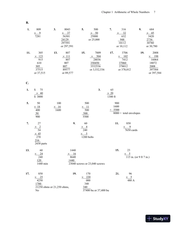 Solution Manual for Mathematics for the Trades: A Guided Approach, 11th Edition - Page 9 preview image