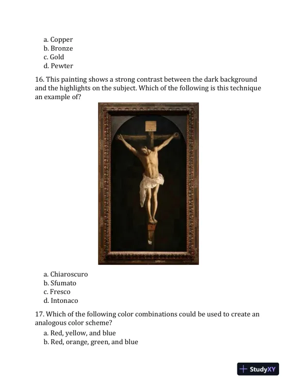 OAE Art Practice Questions: OAE Practice Tests and Exam Review for the Ohio Assessments for Educators (2020) - Page 12 preview image