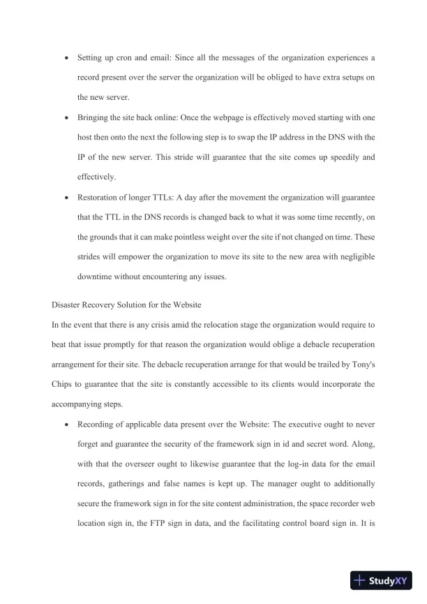 Web Architecture Development and Migration Strategy for Tony's Chips - Page 5 preview image