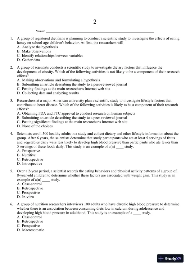 Nutrition for Healthy Living 1st Edition 2011 Test Bank - Page 19 preview image