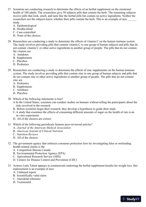 Nutrition for Healthy Living 1st Edition 2011 Test Bank - Page 23 preview image