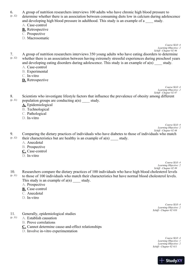 Nutrition for Healthy Living 1st Edition 2011 Test Bank - Page 28 preview image