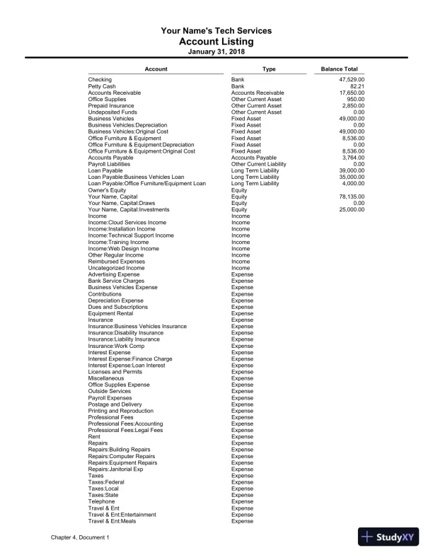 Solution Manual for QuickBooks Desktop 2018: A Complete Course, 17th Edition - Page 7 preview image
