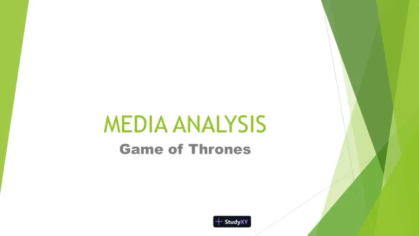 Media Analysis - Game Of Thrones - Page 1 preview image
