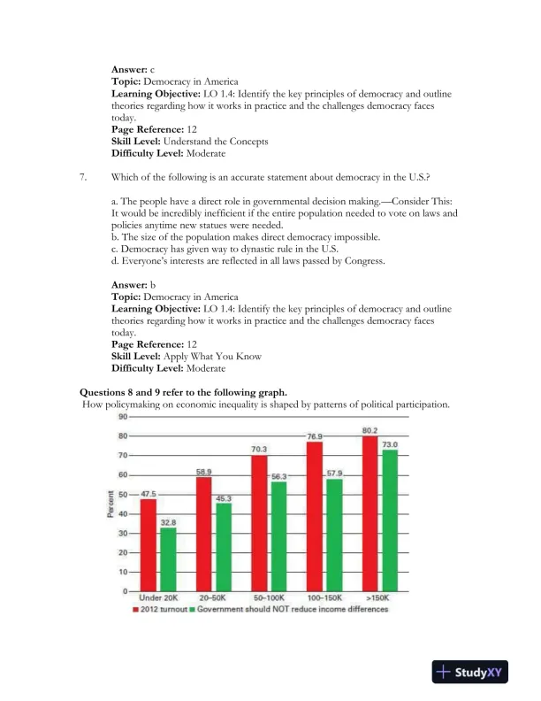 Government in America 17th Edition Test Bank - Page 6 preview image