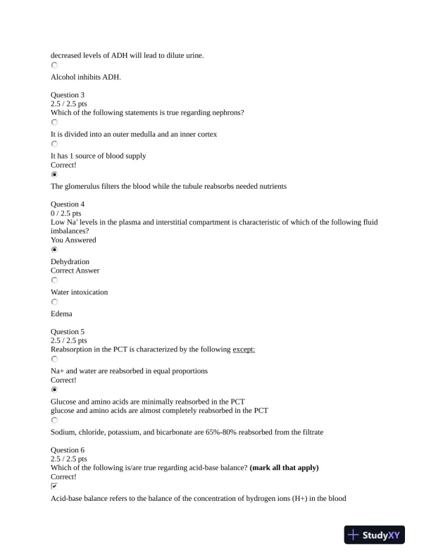 NURS231 Portage Learning Pathophysiology Module Exam 8 With Answers (26 Solved Questions) - Page 3 preview image