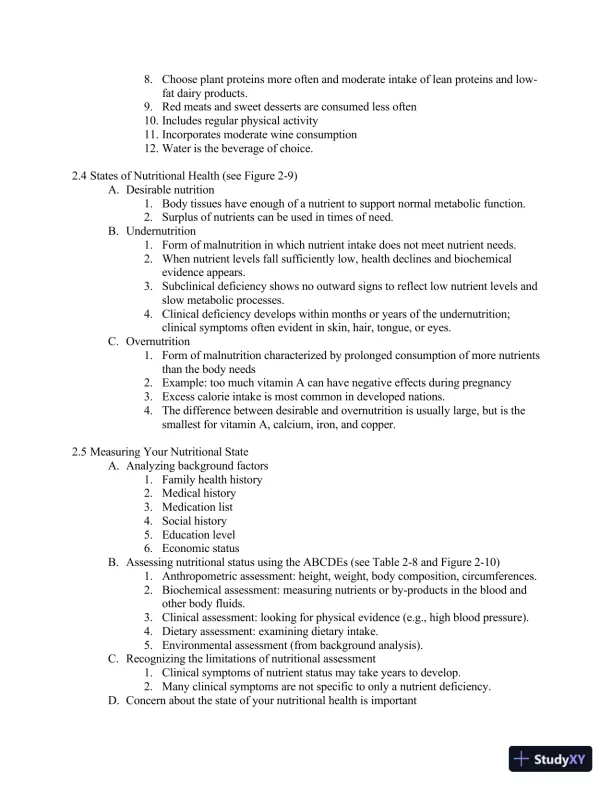 Lecture Notes For Wardlaw's Contemporary Nutrition, 11th Edition - Page 21 preview image