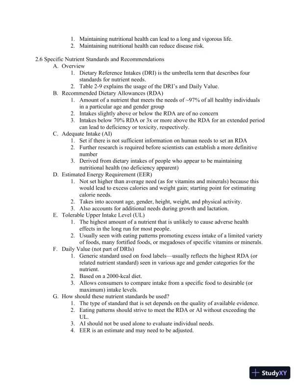 Lecture Notes For Wardlaw's Contemporary Nutrition, 11th Edition - Page 22 preview image