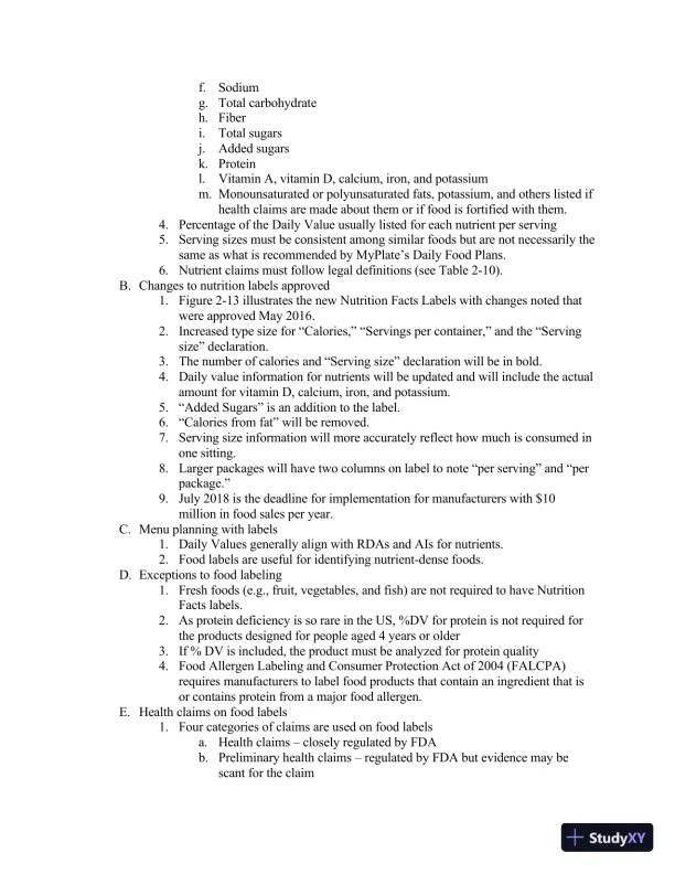 Lecture Notes For Wardlaw's Contemporary Nutrition, 11th Edition - Page 24 preview image