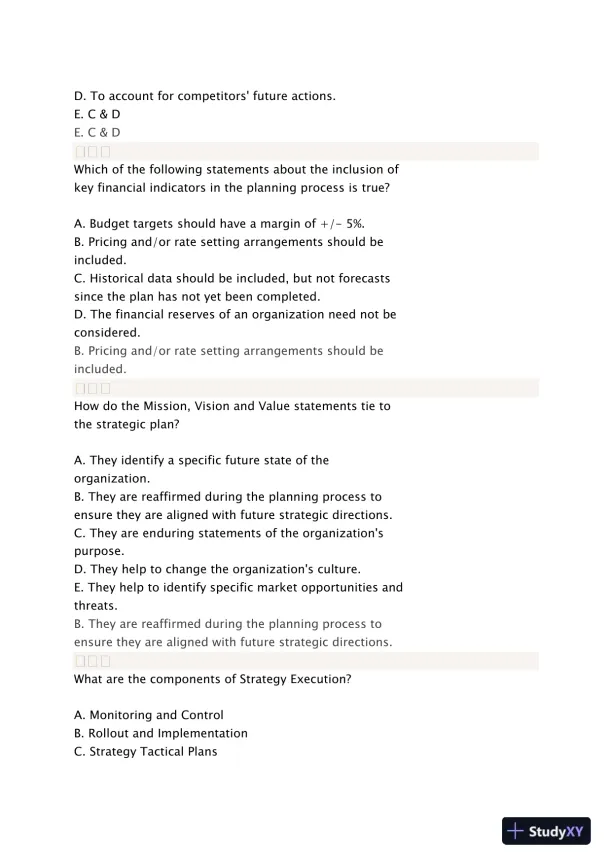 Liberty University BUSI 311 Quiz 3 Complete Solutions Correct Answers Key - Page 9 preview image