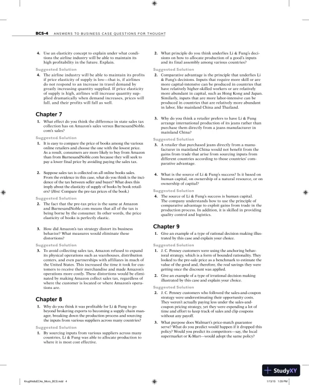 Microeconomics: Fourth Edition Solution Manual - Page 5 preview image
