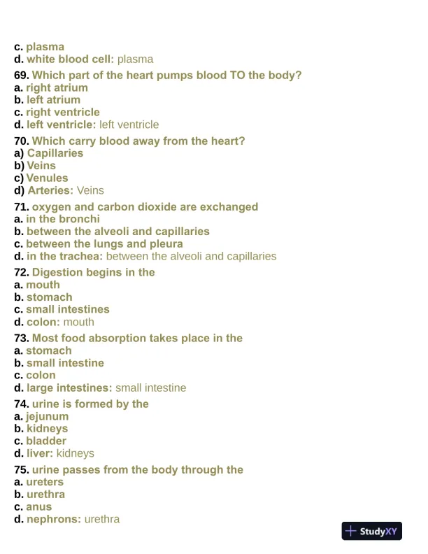 Pharmacology Aide Test With Answers (315 Solved Questions) - Page 13 preview image