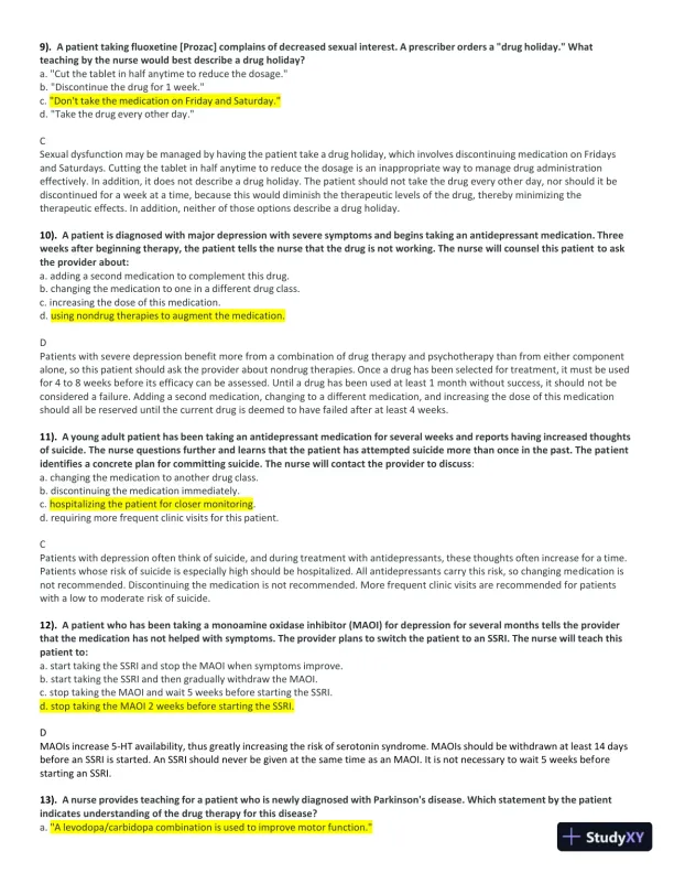 NGR6172 Pharmacology Midterm Exam with Answers (80 Solved Questions) - Page 4 preview image