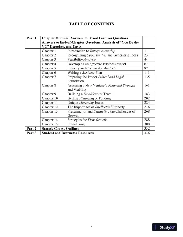 Entrepreneurship: Successfully Launching New Ventures, 6th Edition Solution Manual - Page 7 preview image