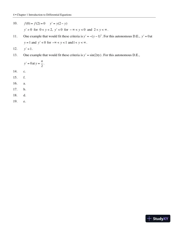 Solution Manual for Elementary Differential Equations with Boundary Value Problems, 2nd Edition - Page 7 preview image