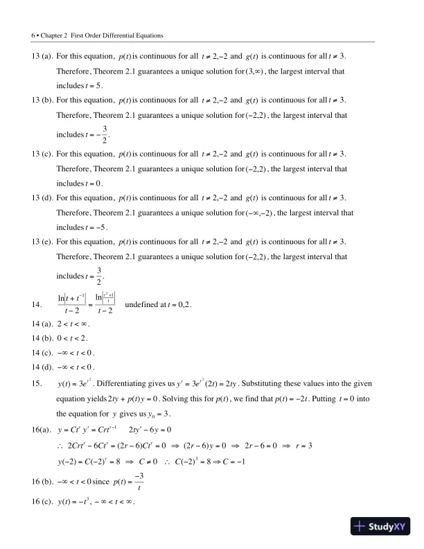 Solution Manual for Elementary Differential Equations with Boundary Value Problems, 2nd Edition - Page 9 preview image