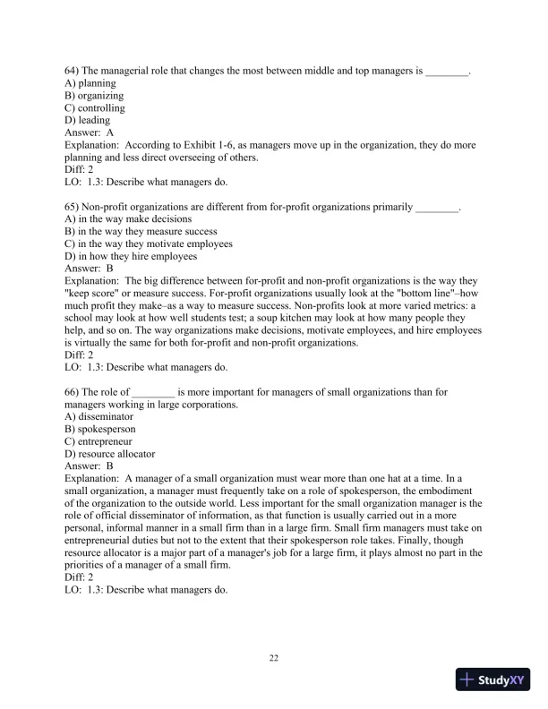 Test Bank for Fundamentals of Management , 10th Edition - Page 23 preview image