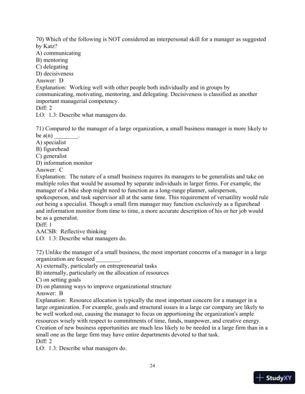 Test Bank for Fundamentals of Management , 10th Edition - Page 25 preview image