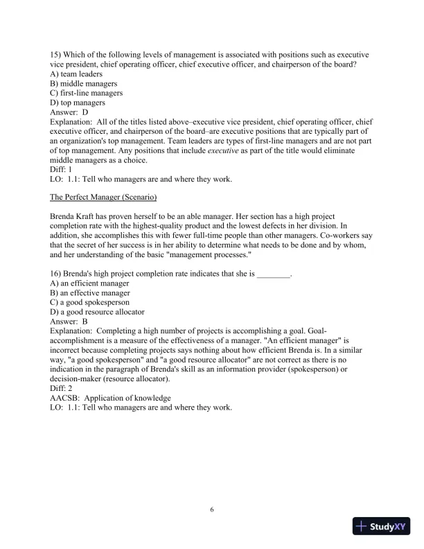 Test Bank for Fundamentals of Management , 10th Edition - Page 7 preview image