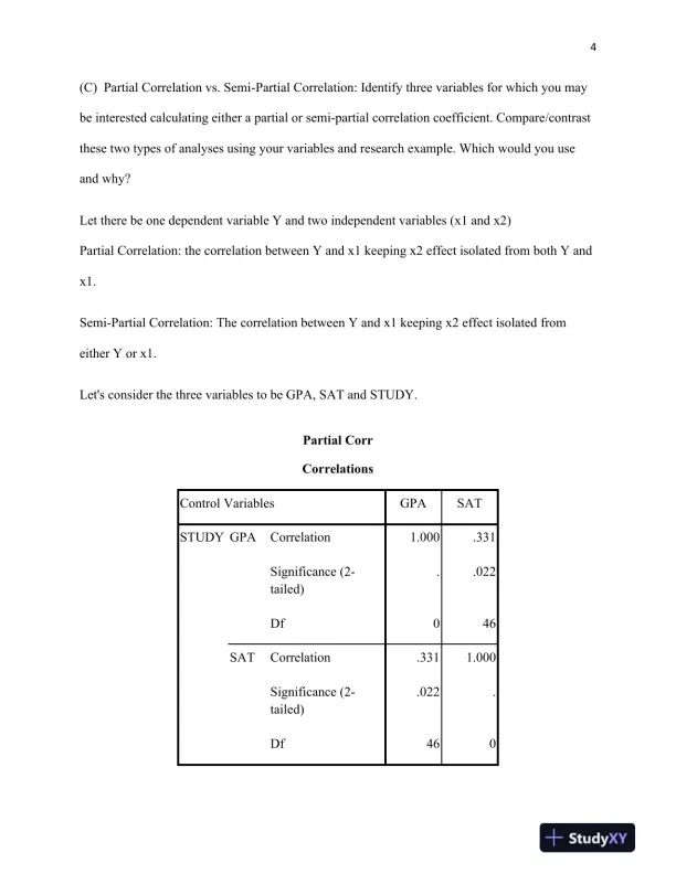 Statistical Analysis of Factors Influencing GPA: Pearson and Spearman Correlations, Regression Models, and Interpretation - Page 5 preview image