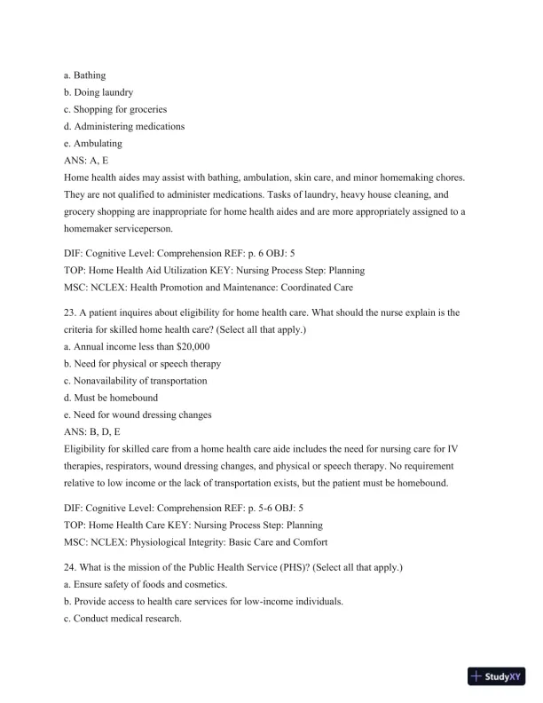 Test Bank For Introduction To Medical-Surgical Nursing, 6th Edition - Page 11 preview image