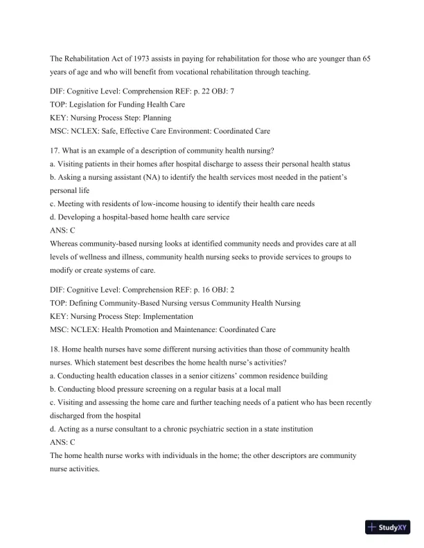 Test Bank For Introduction To Medical-Surgical Nursing, 6th Edition - Page 21 preview image