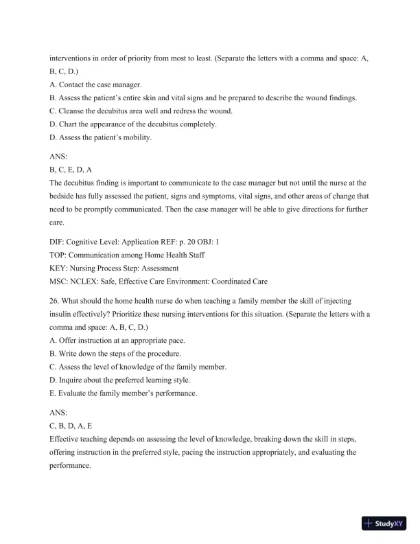 Test Bank For Introduction To Medical-Surgical Nursing, 6th Edition - Page 25 preview image