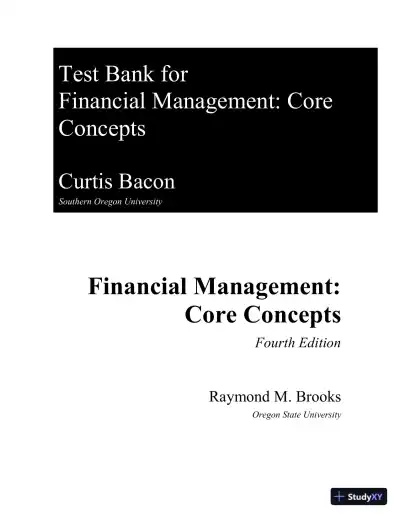 Test Bank for Financial Management: Core Concepts, 4th Edition - Page 1 preview image