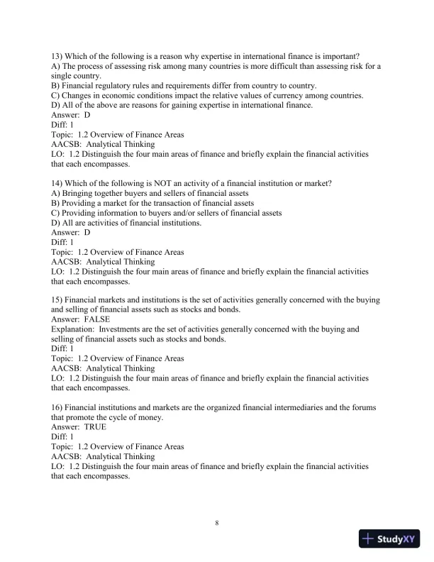 Test Bank for Financial Management: Core Concepts, 4th Edition - Page 10 preview image