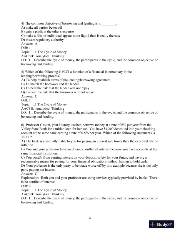 Test Bank for Financial Management: Core Concepts, 4th Edition - Page 4 preview image