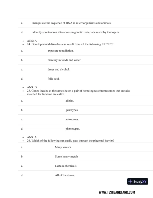 Pathophysiology of Disease: An Introduction to Clinical Medicine 8th Edition Test Bank - Page 21 preview image