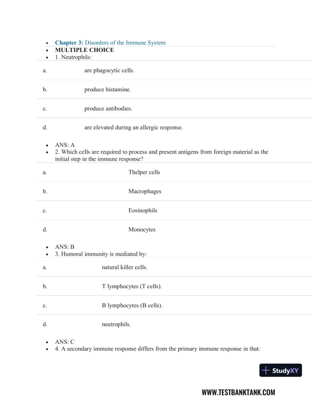 Pathophysiology of Disease: An Introduction to Clinical Medicine 8th Edition Test Bank - Page 24 preview image