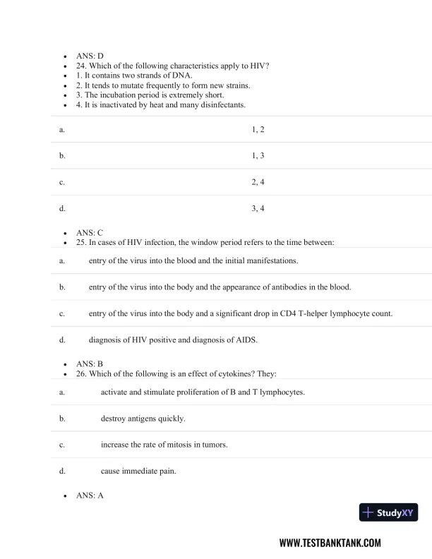 Pathophysiology of Disease: An Introduction to Clinical Medicine 8th Edition Test Bank - Page 31 preview image