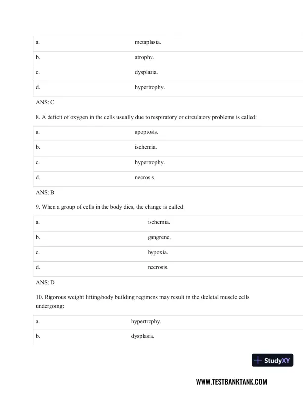 Pathophysiology of Disease: An Introduction to Clinical Medicine 8th Edition Test Bank - Page 4 preview image