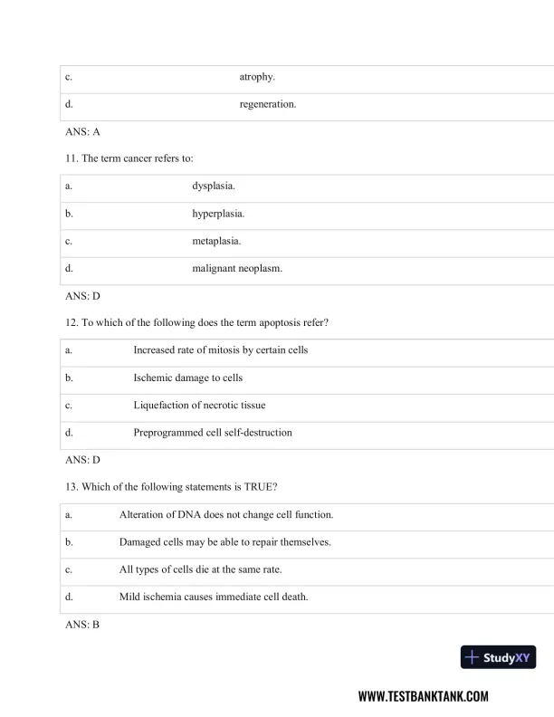 Pathophysiology of Disease: An Introduction to Clinical Medicine 8th Edition Test Bank - Page 5 preview image