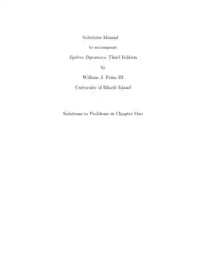 Solution Manual For System Dynamics, 3rd Edition