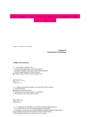 Test Bank For Understanding Psychology, 11th Edition