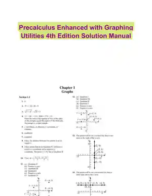 Precalculus Enhanced with Graphing Utilities 4th Edition Solution Manual