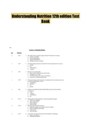 Understanding Nutrition 12th edition Test Bank