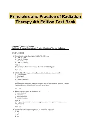 Principles and Practice of Radiation Therapy 4th Edition Test Bank