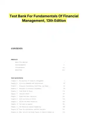 Test Bank For Fundamentals Of Financial Management, 13th Edition