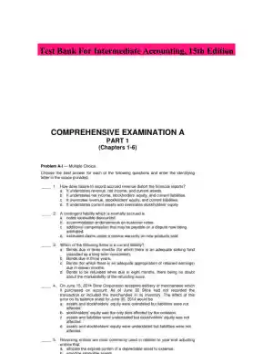 Test Bank For Intermediate Accounting, 15th Edition